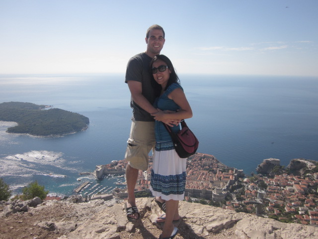 We were (no joke) standing at the edge of a precipice that dropped several stories behind us...scared of heights anyone?